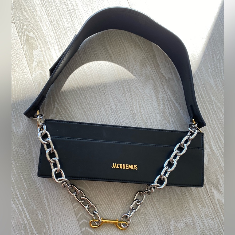 AUTHENTIC JACQUEMUS Black Leather Le Ciu Ciu Shoulder Bag - Picture 6 of 11
